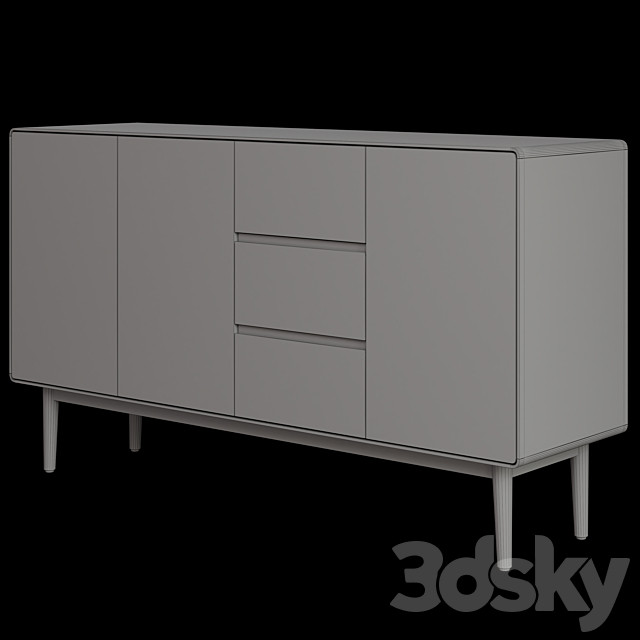 Domayne Zara Natural Buffet – Large 3DS Max Model - thumbnail 3