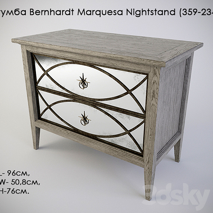 Drawers Bernhardt Marquesa Nightstand (359-234) 3DS Max - thumbnail 1