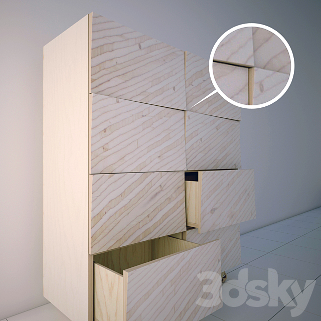 dresser and TV-stands Archpole origami ply 3DS Max Model - thumbnail 3