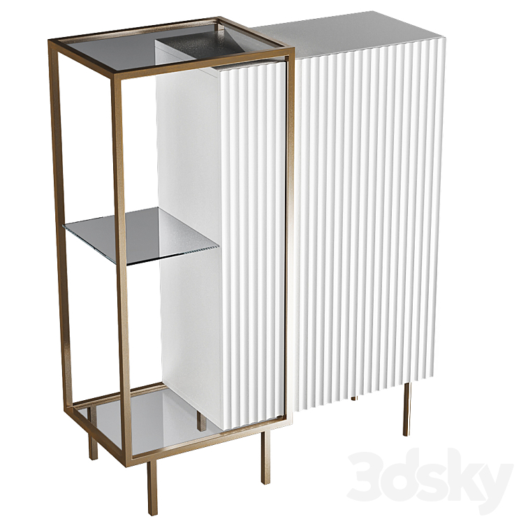 dresser bertie 3DS Max Model - thumbnail 2