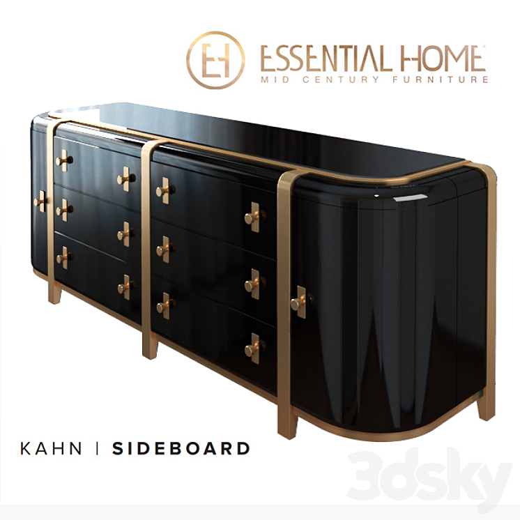 dresser Kahn Sideboard 3DS Max - thumbnail 1