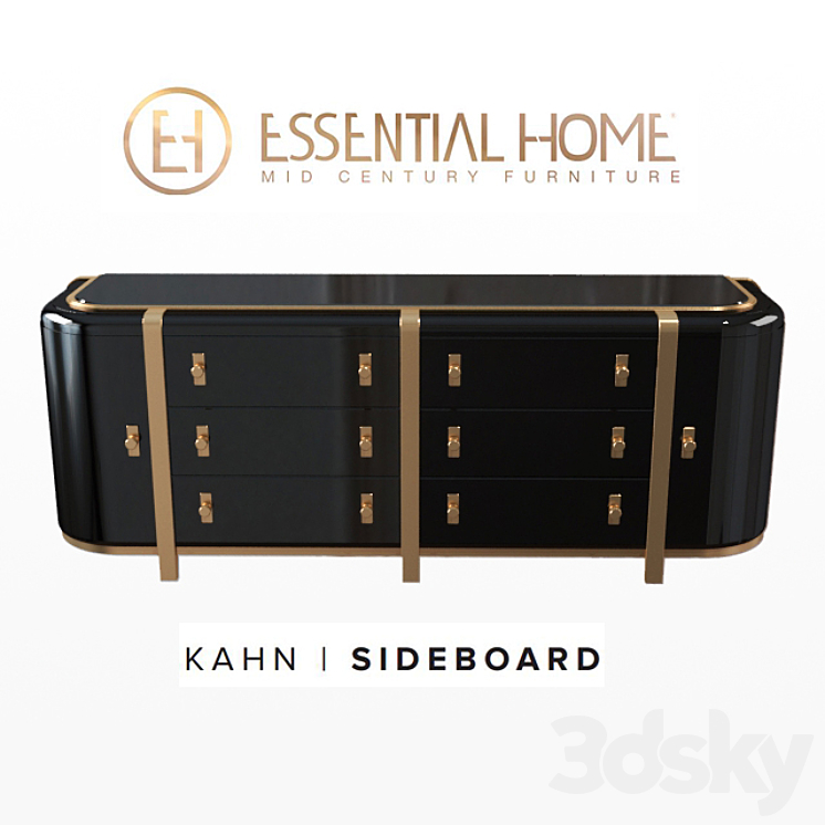 dresser Kahn Sideboard 3DS Max - thumbnail 2