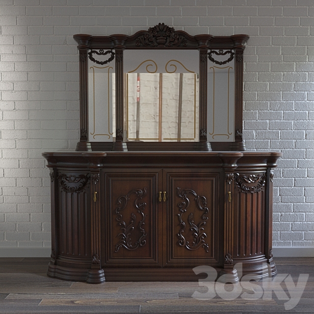 dresser & mirror 3DSMax File - thumbnail 1