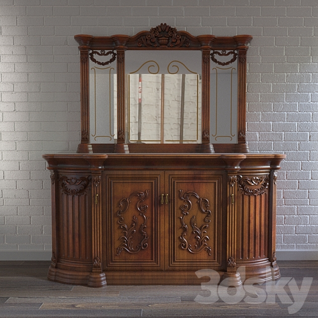 dresser & mirror 3DSMax File - thumbnail 2