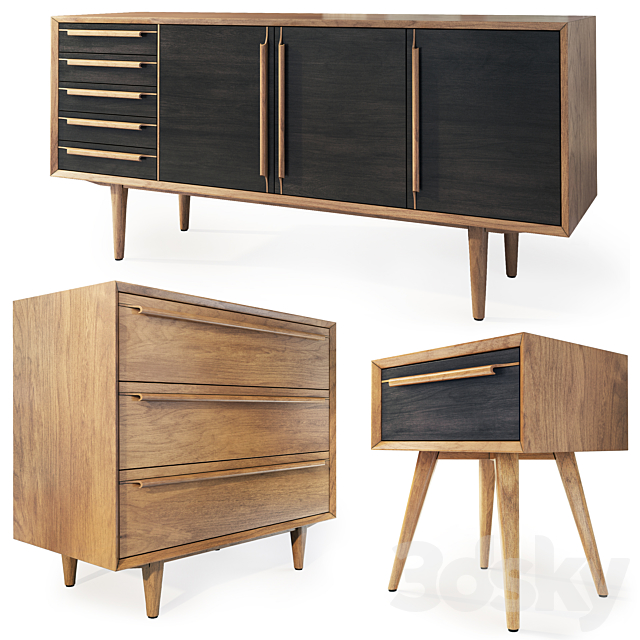 Dresser. sideboard. nightstand Bruni by Etg-Home 3DSMax File - thumbnail 1