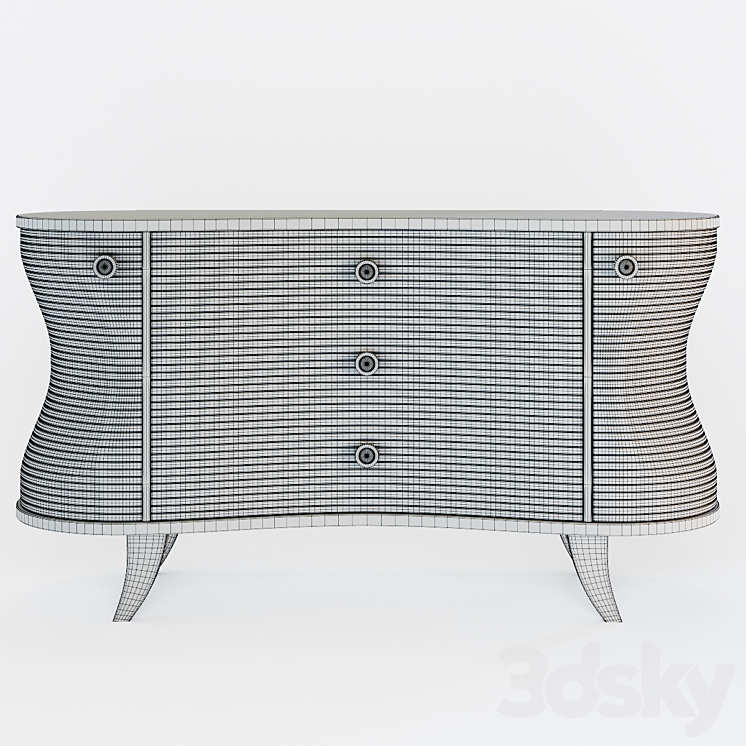 Dresser silver Garda Decor ART-1944-S 3DS Max - thumbnail 2