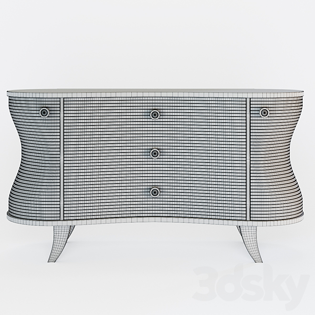 Dresser silver Garda Decor ART-1944-S 3DSMax File - thumbnail 2