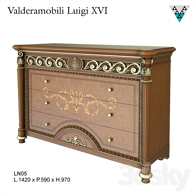 dresser Valderamobili Luigi XVI 3DSMax File - thumbnail 1