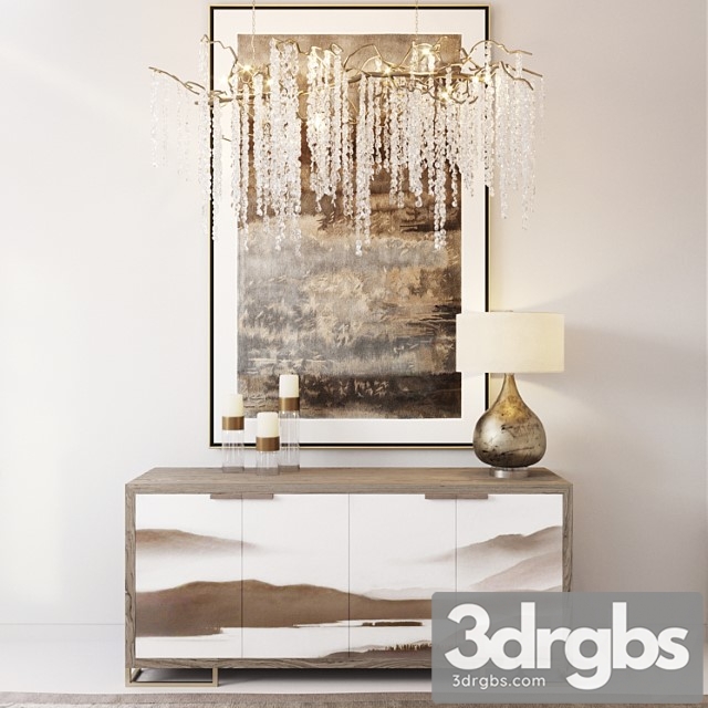 Dresser with decor 1 2 3dsmax Download - thumbnail 1