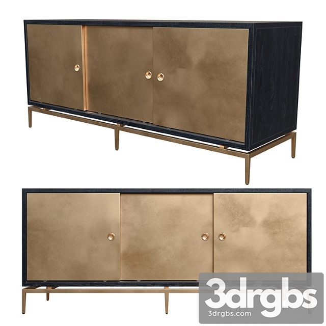 Dresser with metal sliding doors 2 3dsmax Download - thumbnail 1