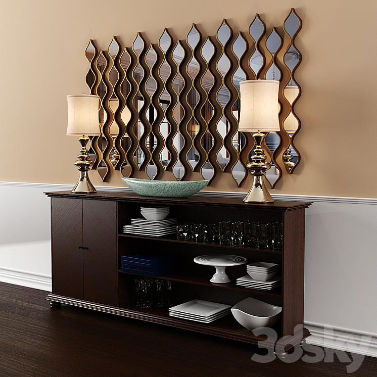 Dressers and lamps 3DS Max - thumbnail 1