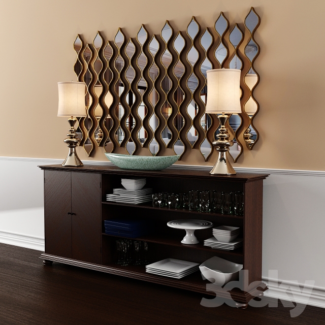 Dressers and lamps 3DS Max - thumbnail 3