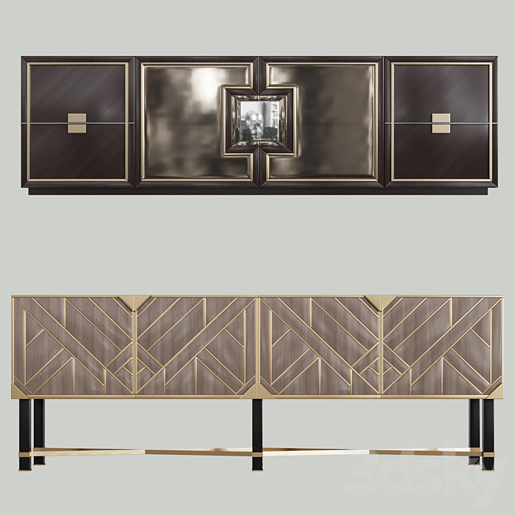 Dressers in the style of art deco 01 3DS Max Model - thumbnail 1