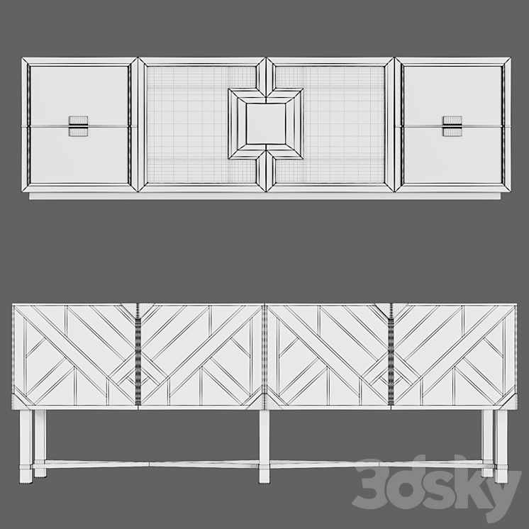 Dressers in the style of art deco 01 3DS Max Model - thumbnail 2