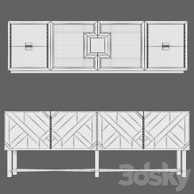 Dressers in the style of art deco 01 3DSMax File - thumbnail 2