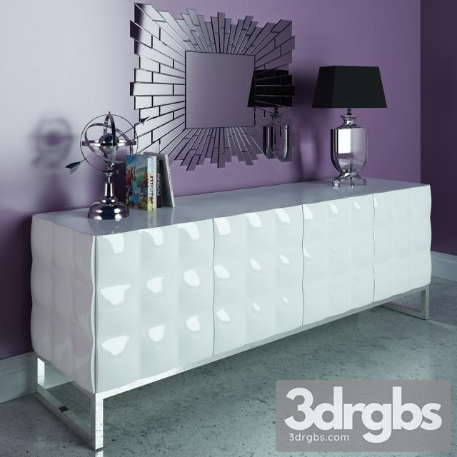 Dupen W 751 White Sideboard 3dsmax Download - thumbnail 1