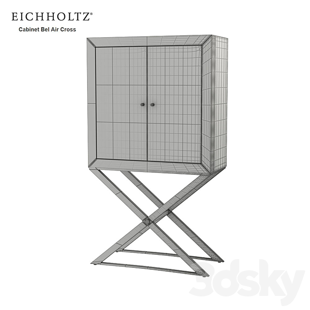 EICHHOLTZ Cabinet Bel Air Cross 106755 3DSMax File - thumbnail 2