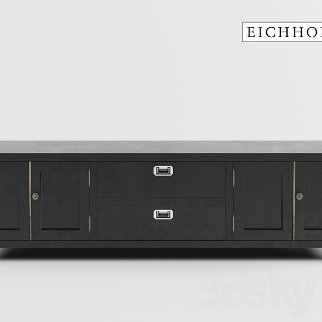 Eichholtz cabinet TV military 3DS Max Model - thumbnail 1