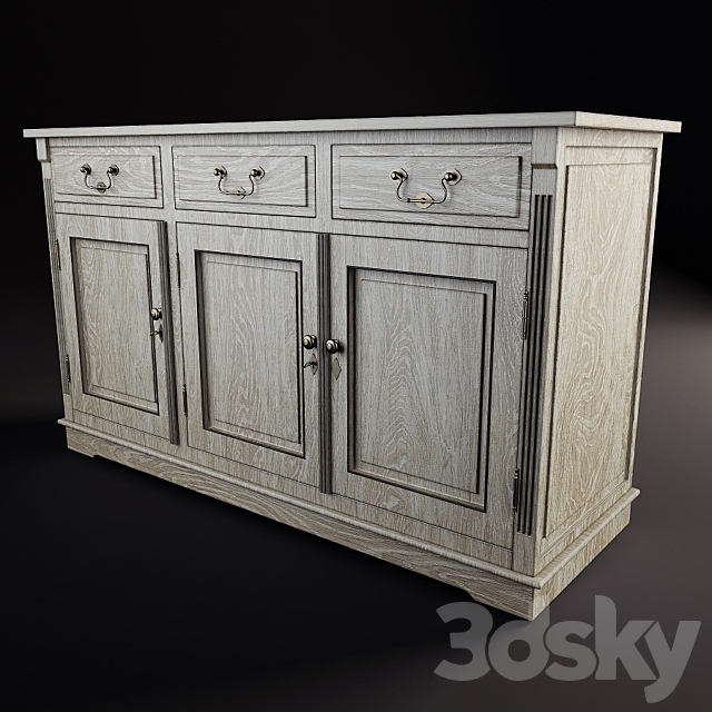 Eihholtz dresser 3 doors 3ds Max - thumbnail 1