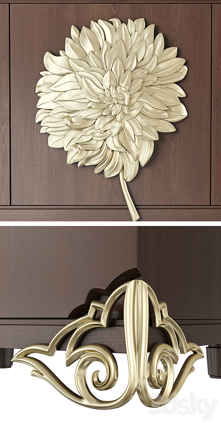 Elledue Librerie Flowers C302 and B303 3DS Max - thumbnail 2