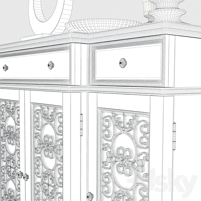 Ellie Scrolls Sideboard 3DSMax File - thumbnail 3