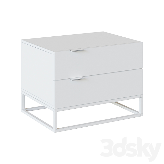 Estetico bedside table yellow 3DSMax File - thumbnail 2