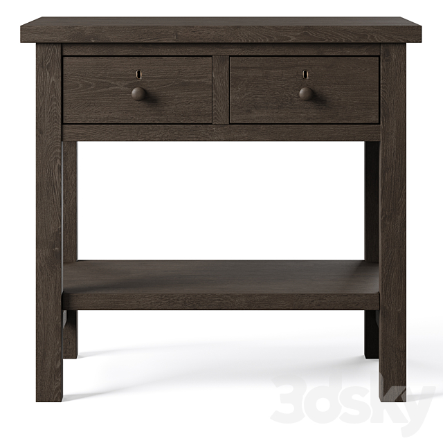 Farmhouse 28.5″ 2-Drawer Nightstand by pottery barn 3DS Max Model - thumbnail 3