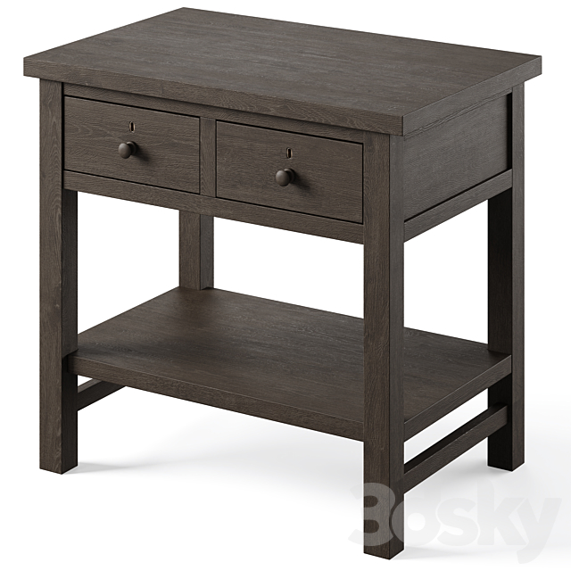 Farmhouse 28.5″ 2-Drawer Nightstand by pottery barn 3DS Max Model - thumbnail 4