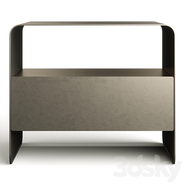 Flou Foglio Metal Bedside Table 3DSMax File - thumbnail 3