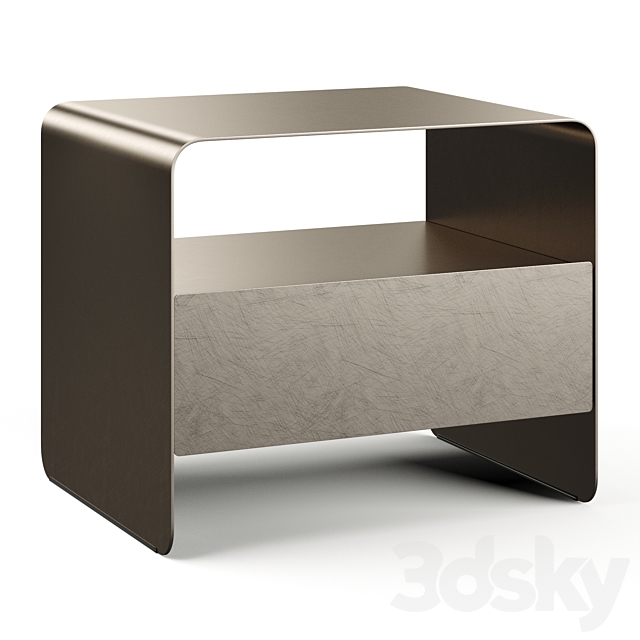 Flou Foglio Metal Bedside Table 3DSMax File - thumbnail 5