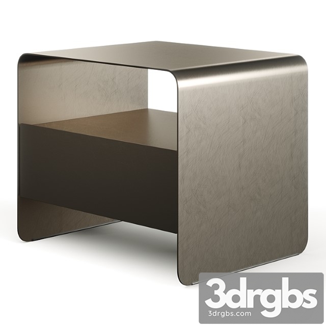 Flou foglio metal bedside table - thumbnail 1