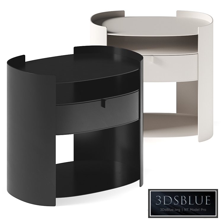 Flou Lotus Bedside Table 3DS Max - thumbnail 3