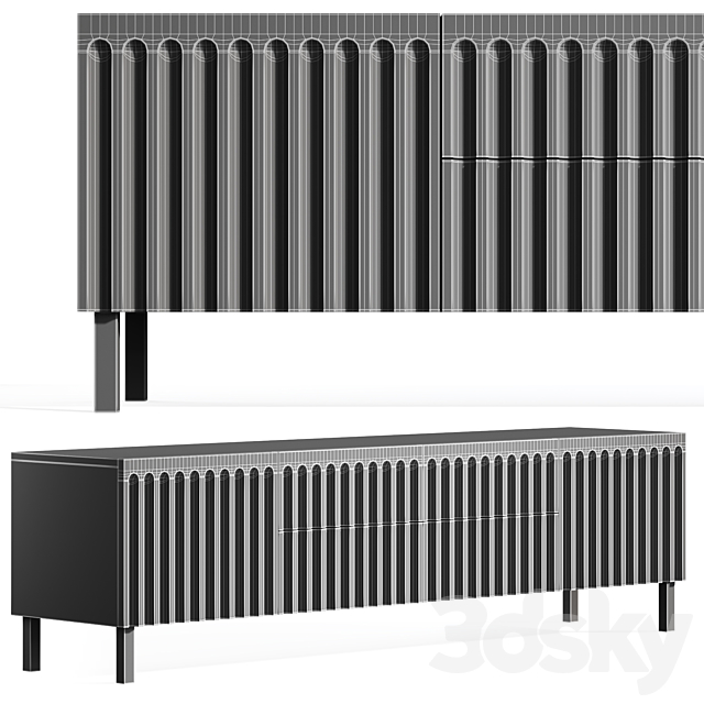 FLUTED (MEDIA) CABINET by Galvin Brothers 3DSMax File - thumbnail 4