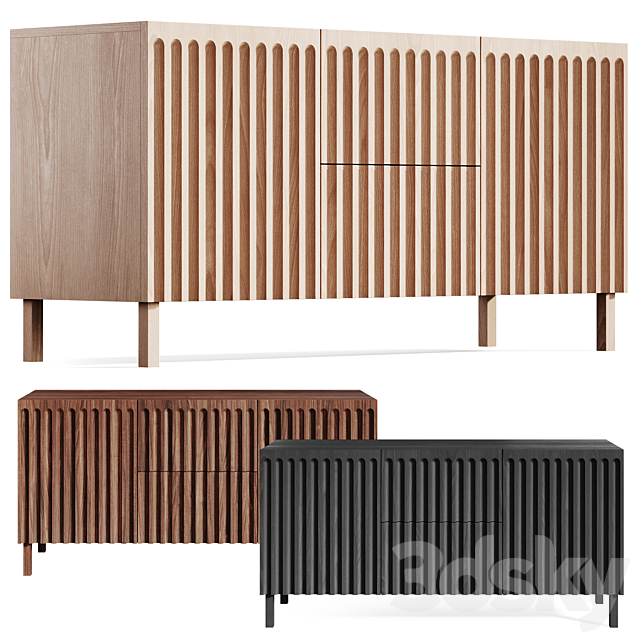 FLUTED SIDEBOARD by Galvin Brothers 3DSMax File - thumbnail 1