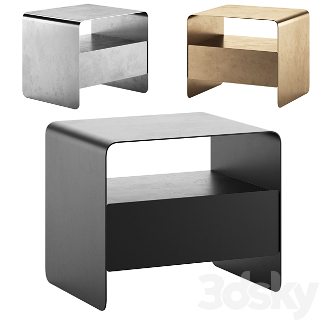 FOGLIO | Bedside Table by Flou 3ds Max - thumbnail 1