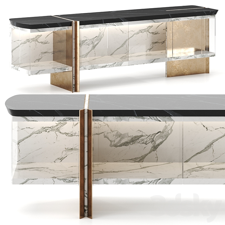 Foil Sideboard By Enne 3DS Max Model - thumbnail 3