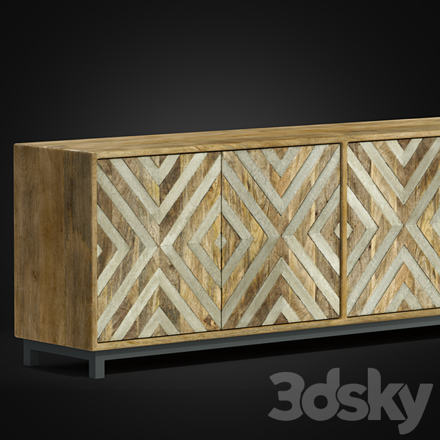 Four-Door Entertainment Console 3DSMax File - thumbnail 2