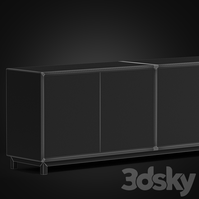 Four-Door Entertainment Console 3DSMax File - thumbnail 4