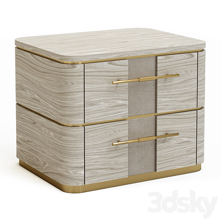 Frato – Agra bed side table \/ nightstand 3DS Max Model - thumbnail 2