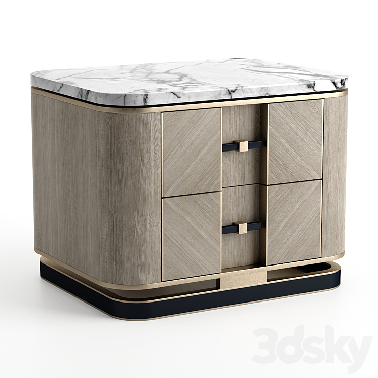 Frato – Ashi bed side table 3DS Max Model - thumbnail 3