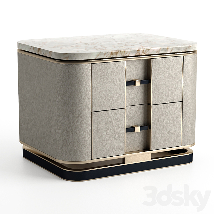 Frato – Ashi bed side table 3DS Max - thumbnail 2