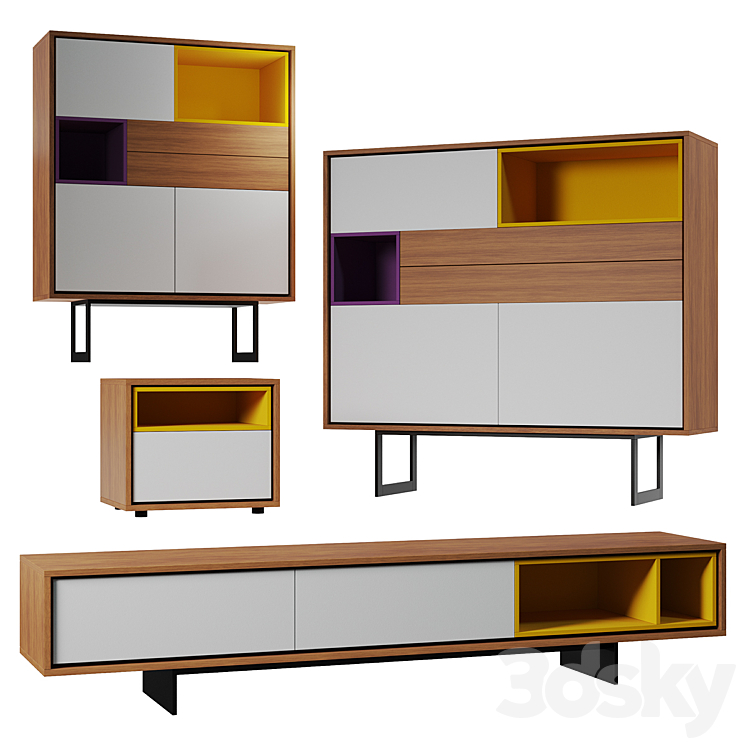 Furniture set Astra 3DS Max - thumbnail 1