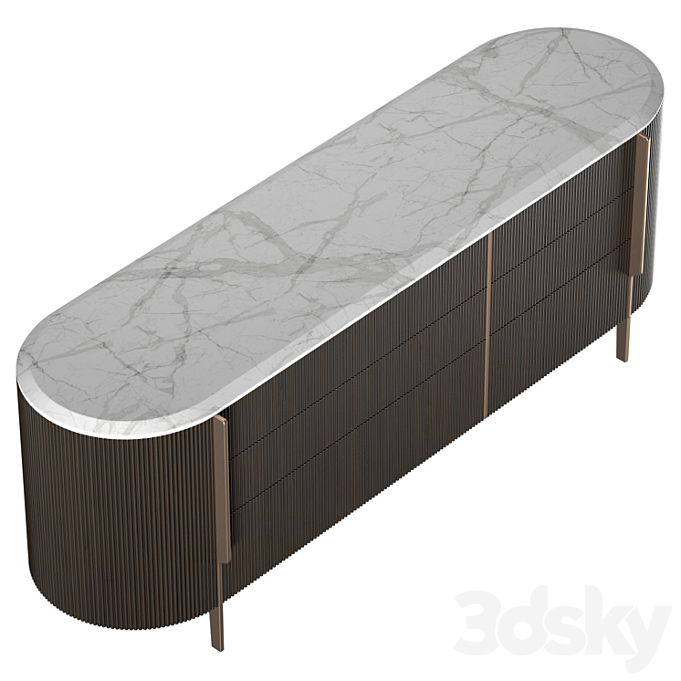 Gallotti & Radice Kumi sideboard 3DS Max Model - thumbnail 2