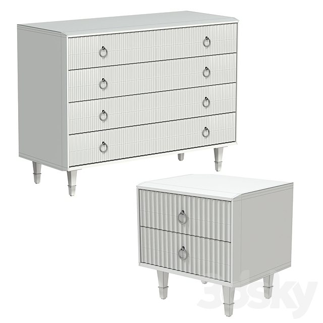 Garda Decor Chest of drawers and bedside tables 3DSMax File - thumbnail 4