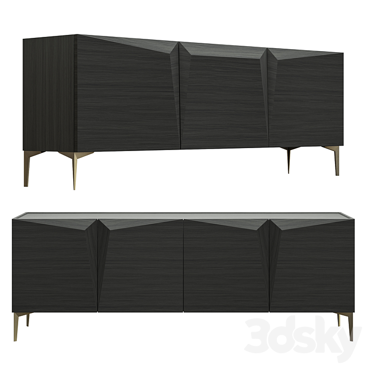 GD Arradamenti ROSA DEI VENTI storage sideboard 3DS Max - thumbnail 1