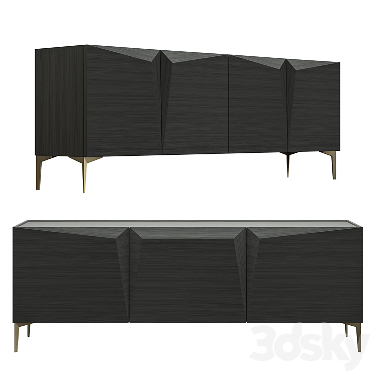 GD Arradamenti ROSA DEI VENTI storage sideboard 3DS Max - thumbnail 2