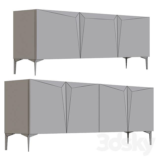 GD Arradamenti ROSA DEI VENTI storage sideboard 3DSMax File - thumbnail 3