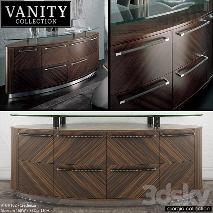 GIORGIO COLLECTION Vanity – Art. 9182 – Credenza 3DS Max - thumbnail 1