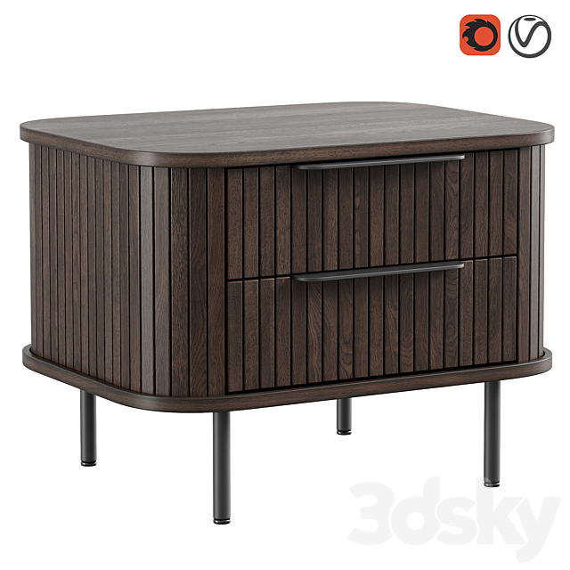 Glide bedside table by Dantone Home 3ds Max - thumbnail 1