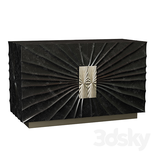 globalviews Pleated 2Door Cabinet 3DSMax File - thumbnail 1